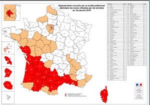 Carte infestation termites MOSELLE